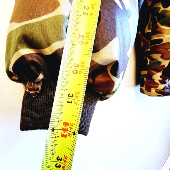 VTG Gander Mountain Convertable Camo Goose Down Puffer Jacket Vest Coat -XL - Picture 14 of 16